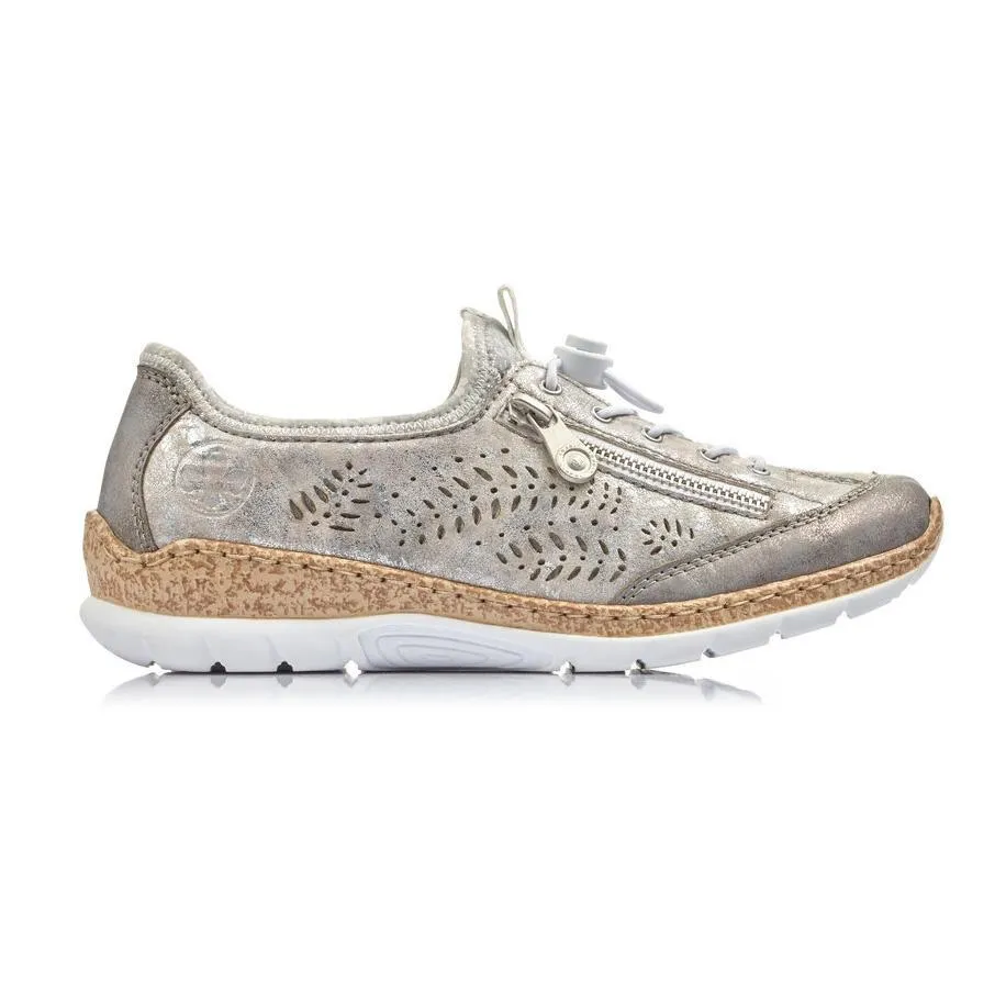 Rieker Femme N42K6-40 Gris Métallisé