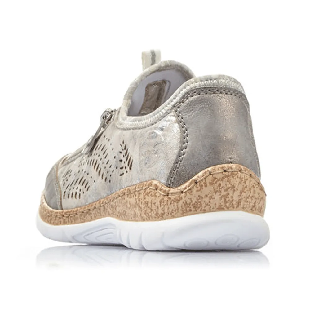 Rieker Femme N42K6-40 Gris Métallisé