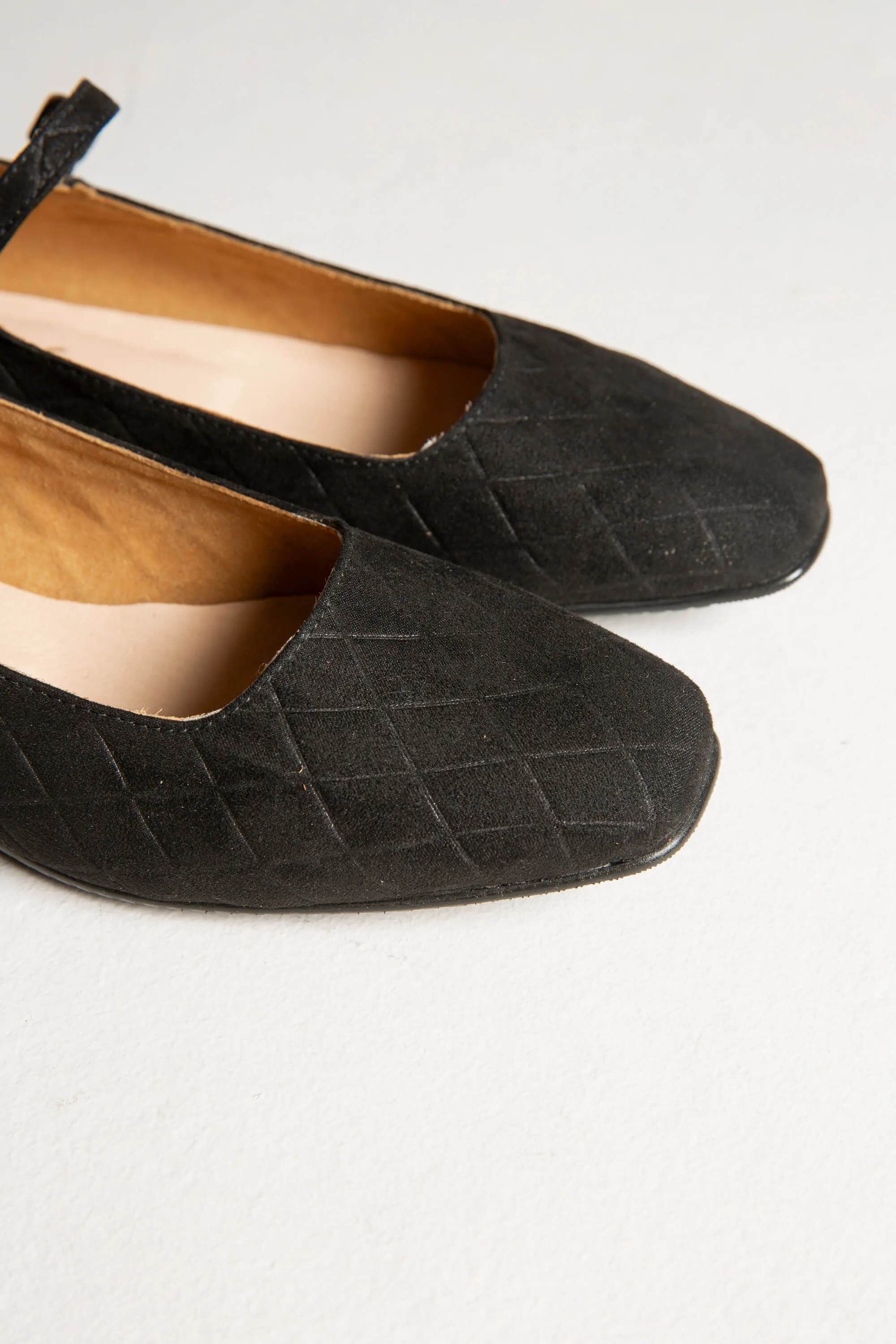 Ballerines en Suédine Végane Douce | Noir