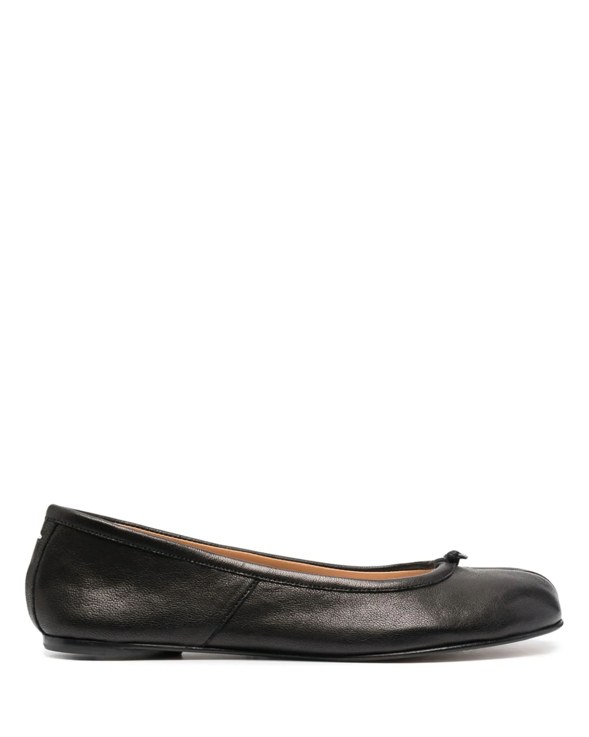 Tabi New Ballerina Noir en Cuir Ovin