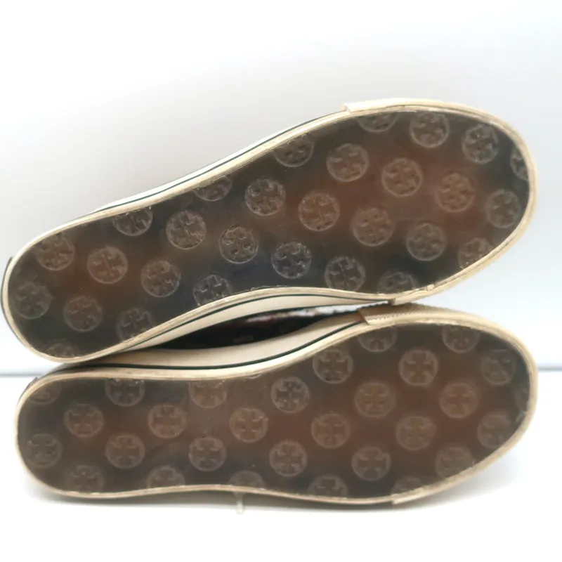 Tory Burch Noah Fair Isle Chaussures Montantes en Tricot Suédine Marron Taille 8