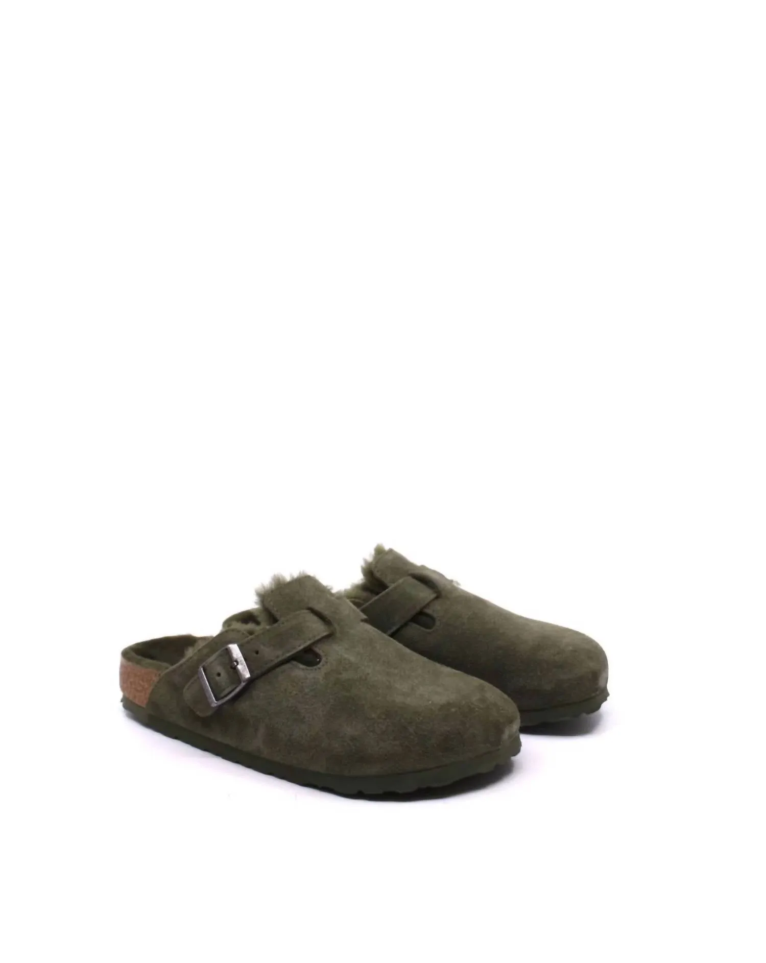 Clogs Boston en peau de mouton unisex - Modèle étroit en Thyme