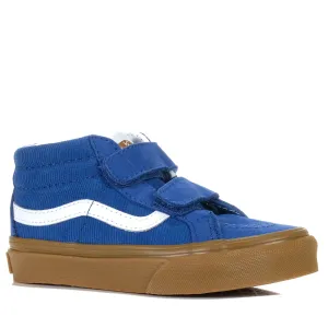 Vans Sk8 Mid Reissue V Youth Corduroy Pop Blue Shoes_Vans