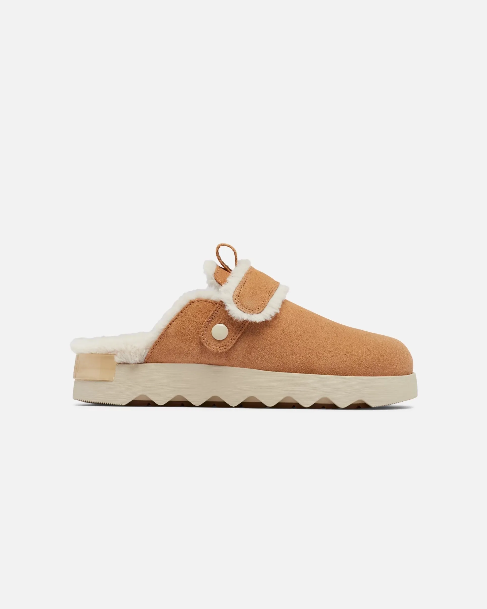 Viibe Clog Suède Chaussons Douillets en Fauve Chamois & Naturel
