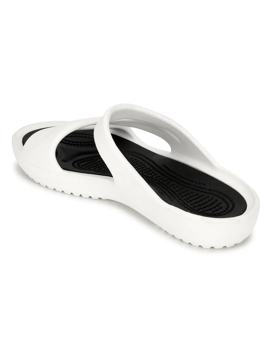 Escarpins élégants blancs sans lacets pour femmes (TC-LFLAT1-WHT)