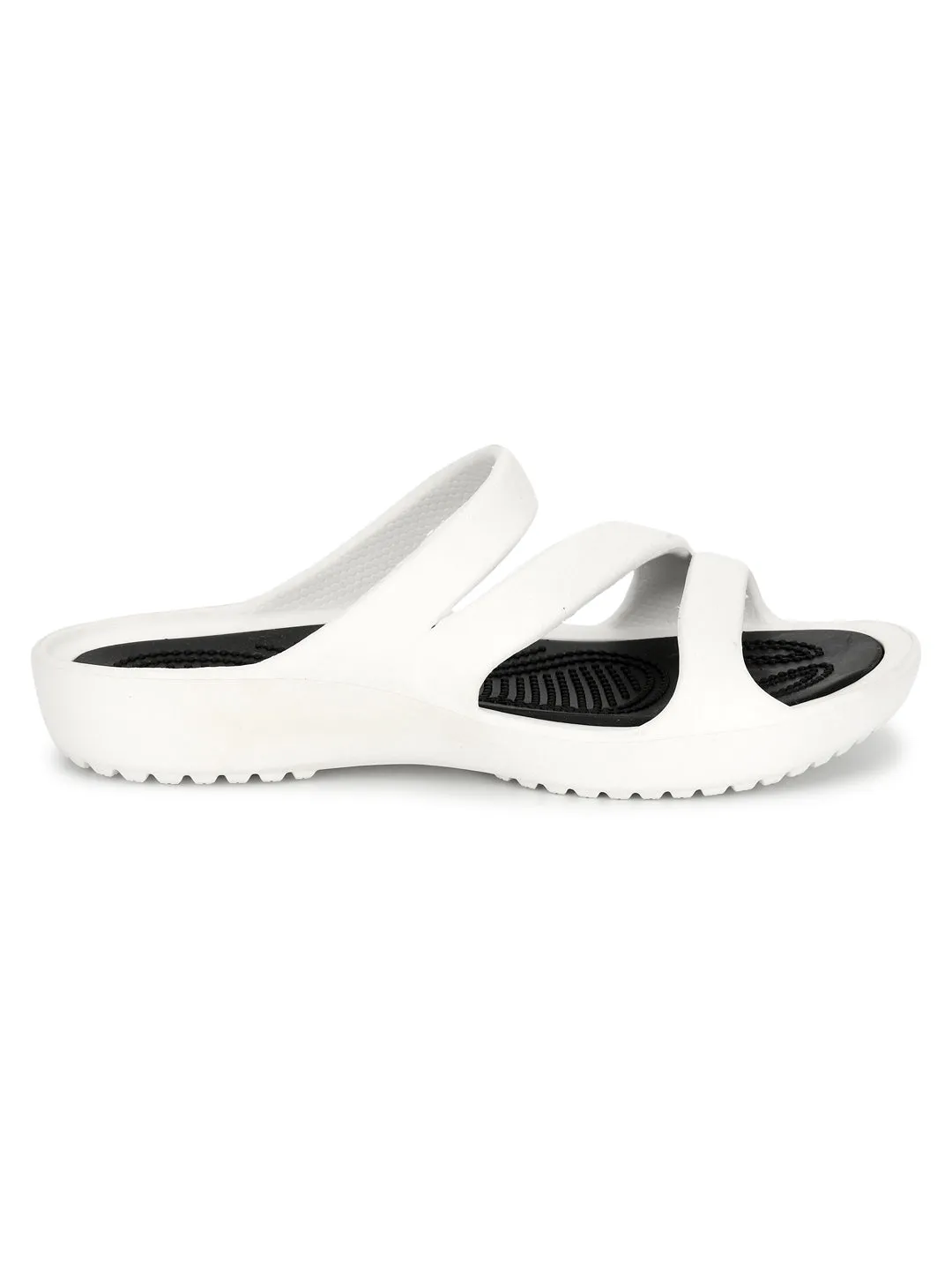 Escarpins élégants blancs sans lacets pour femmes (TC-LFLAT1-WHT)