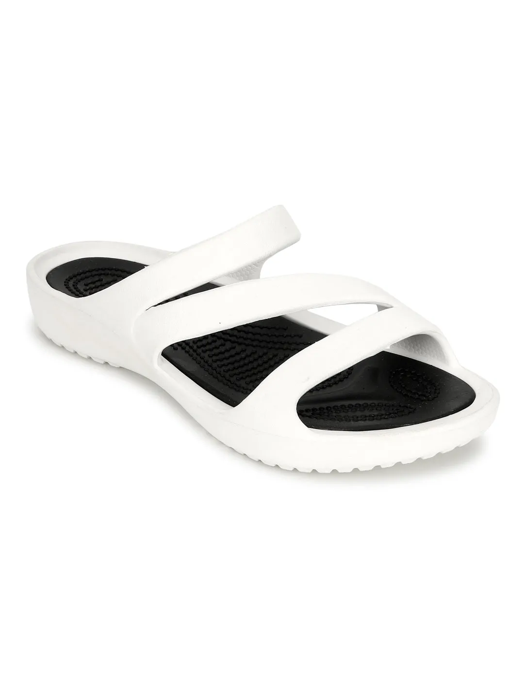 Escarpins élégants blancs sans lacets pour femmes (TC-LFLAT1-WHT)