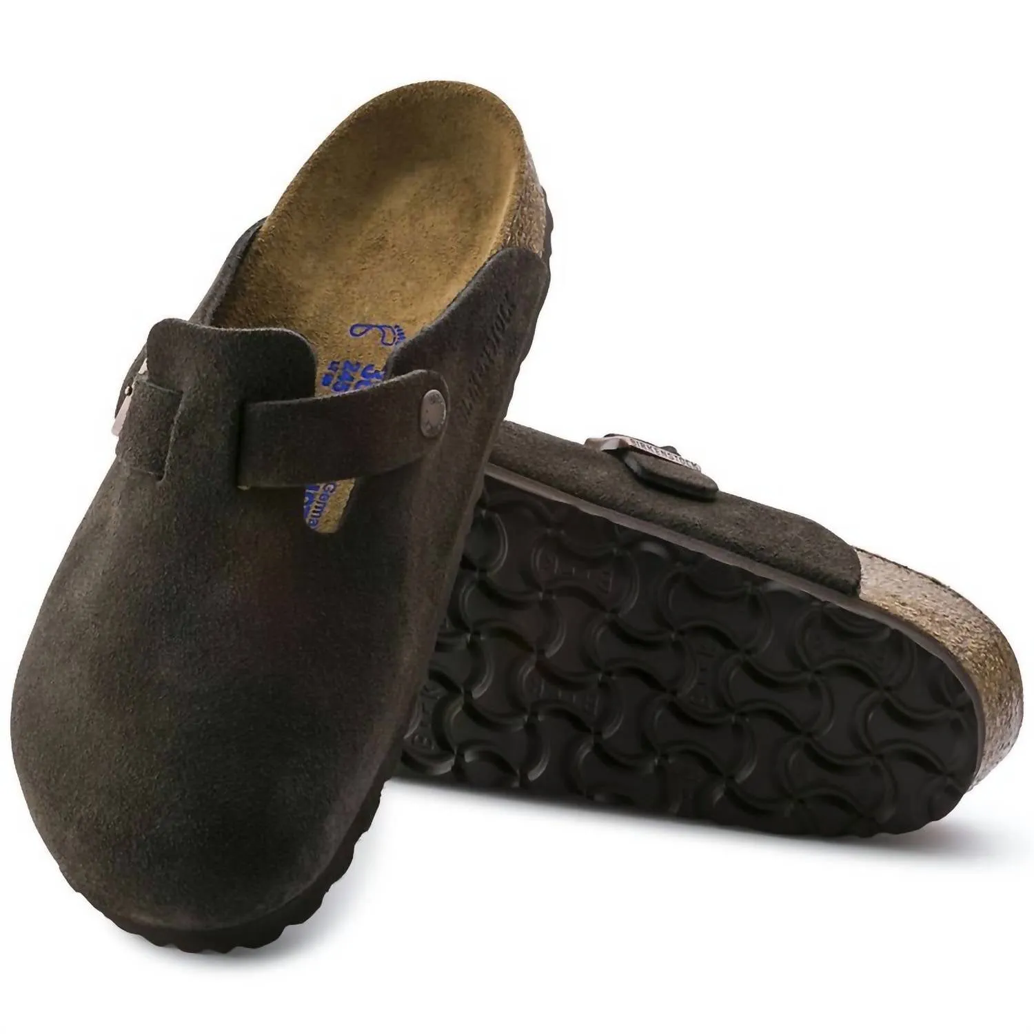 Clogs Boston pour femme en daim moka