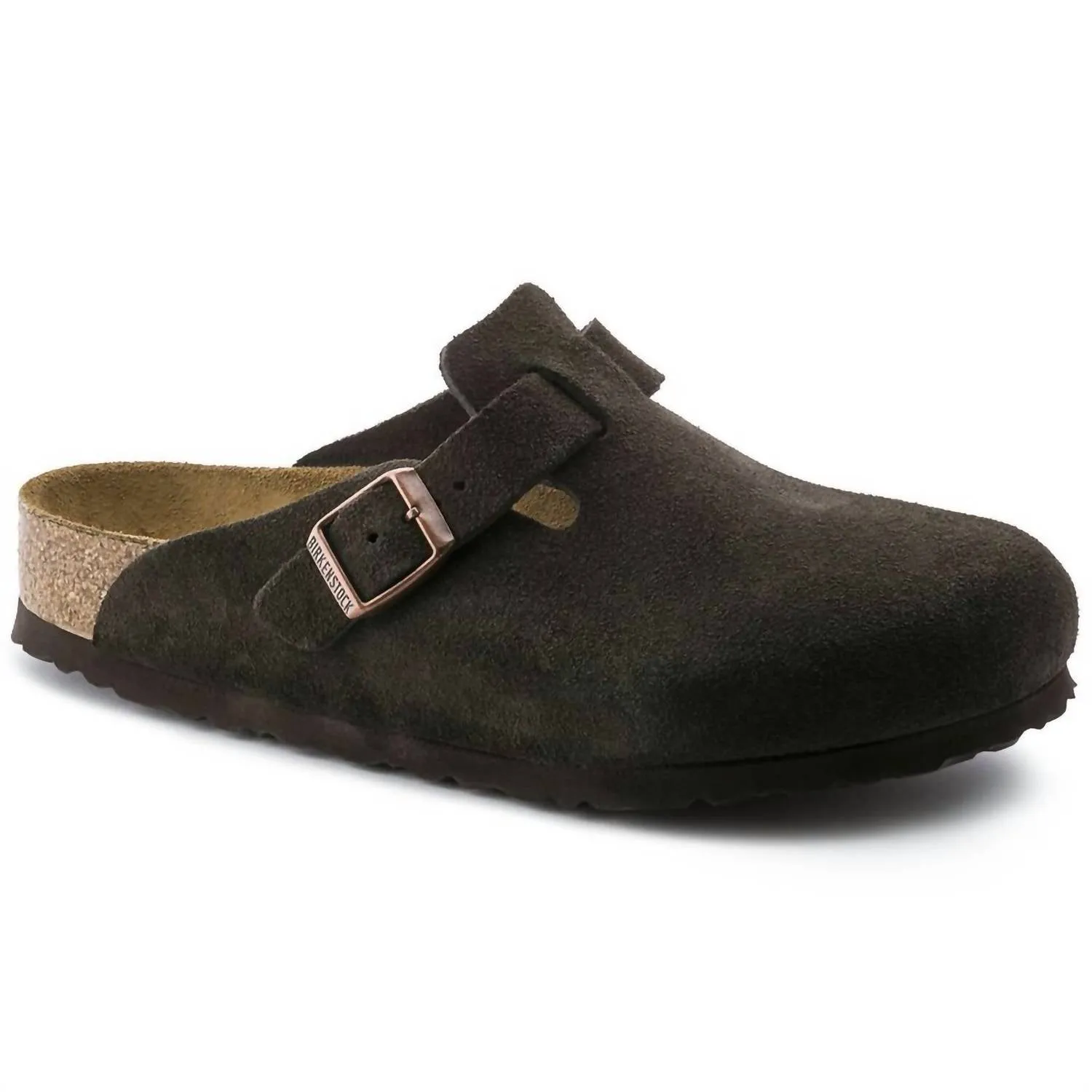 Clogs Boston pour femme en daim moka