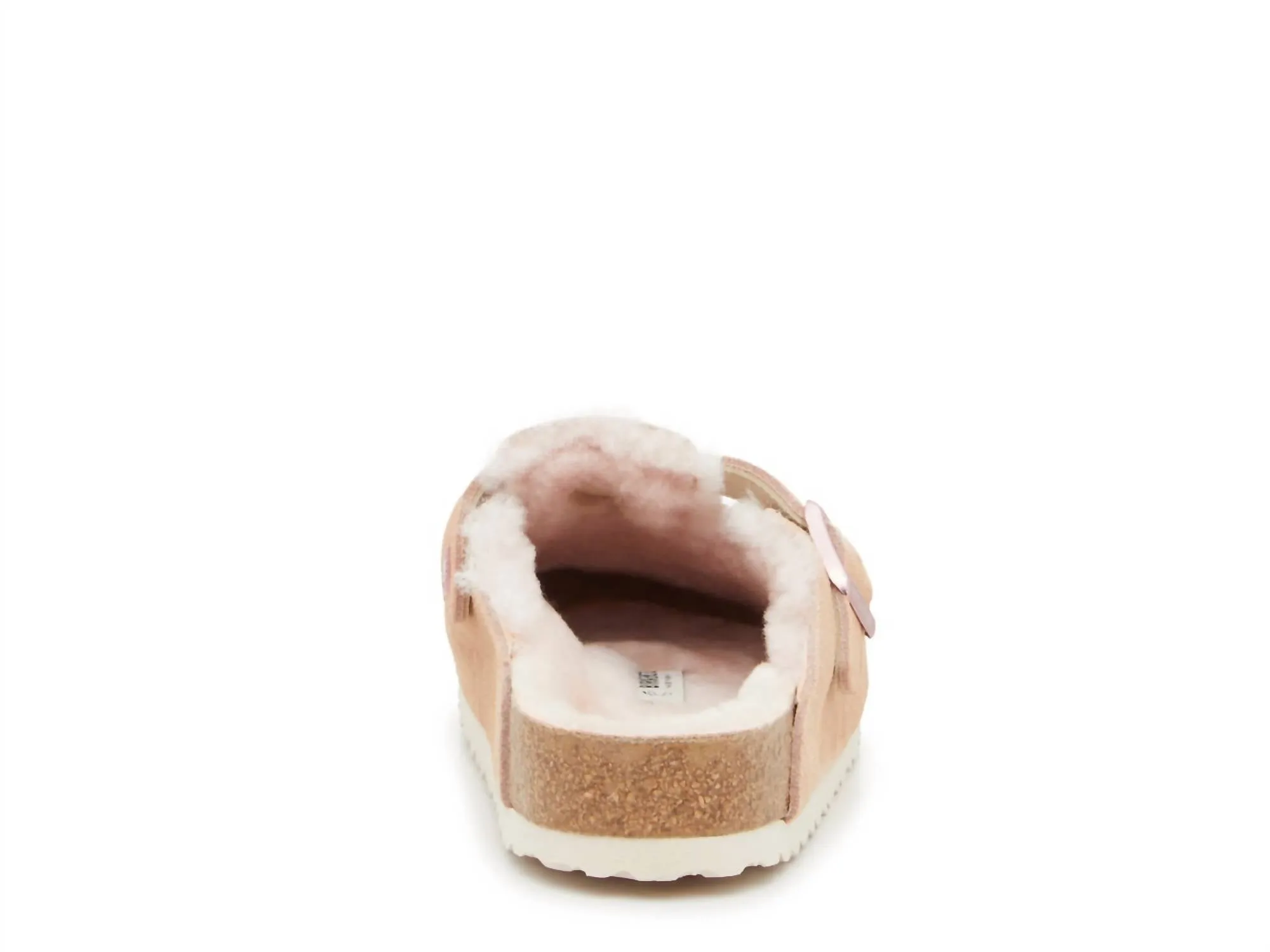 Clogue Boston en peau de mouton pour femme en rose clair