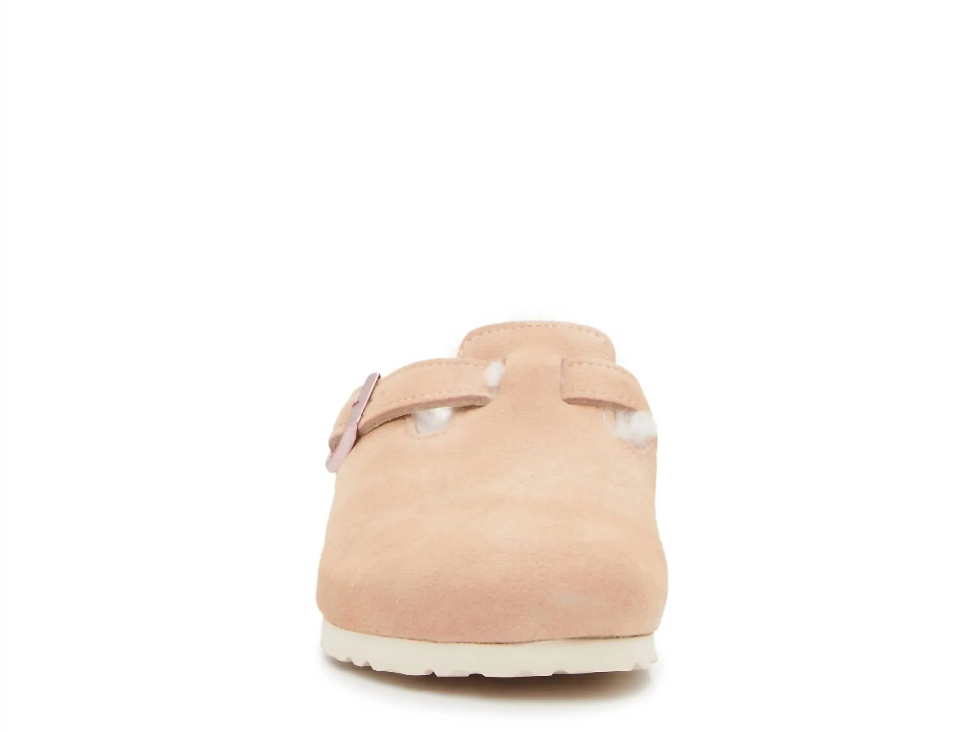 Clogue Boston en peau de mouton pour femme en rose clair