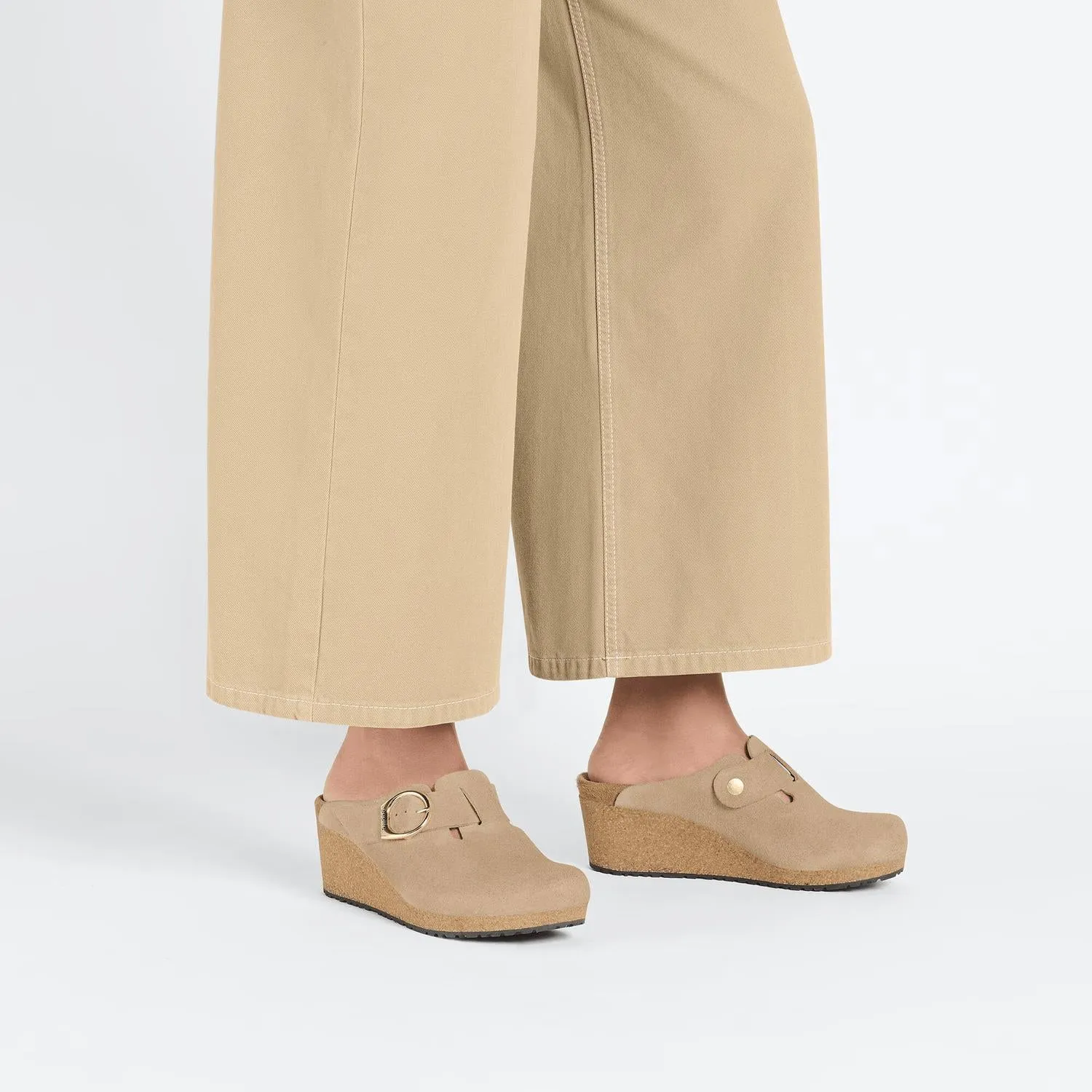 Clogs à boucle annulaire pour femmes en sable chaud