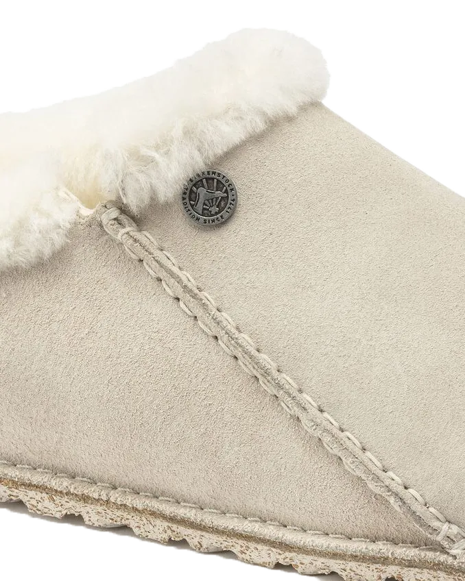 Pantoufle en daim premium Zermatt en blanc antique