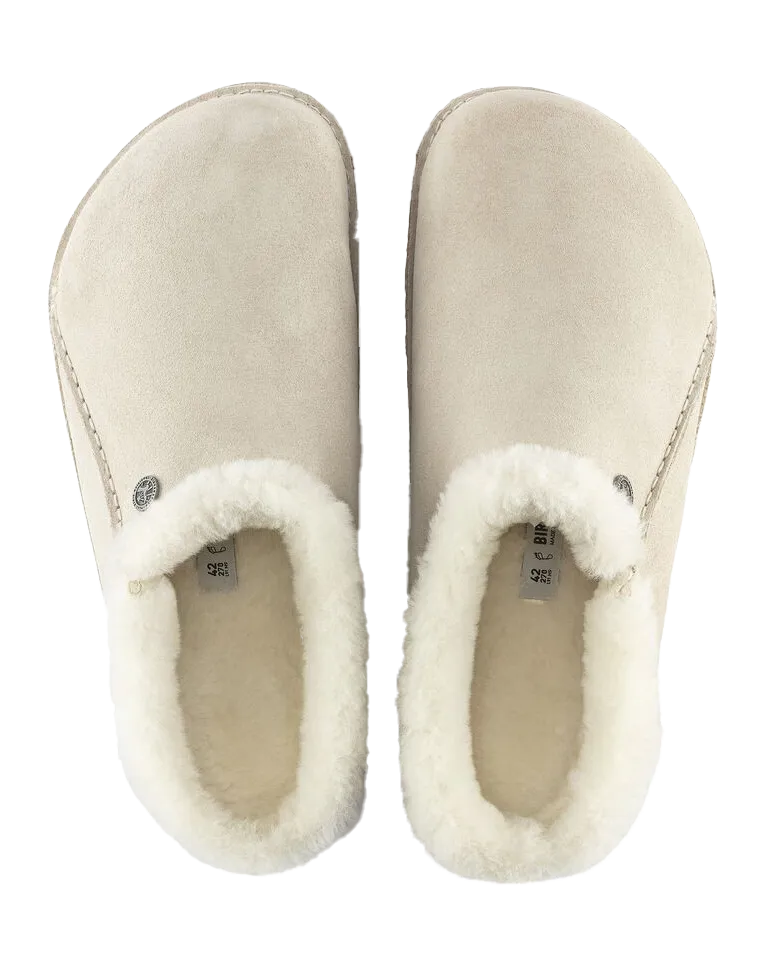 Pantoufle en daim premium Zermatt en blanc antique